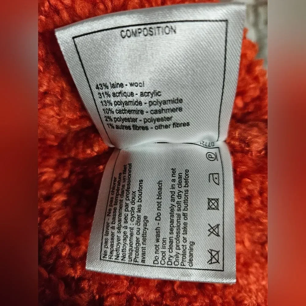 NWT CHANEL Red Sweater Size 38